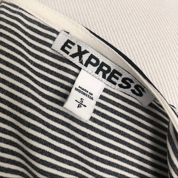 Express Striped Shift Dress Lace up Tie - Picture 5 of 6